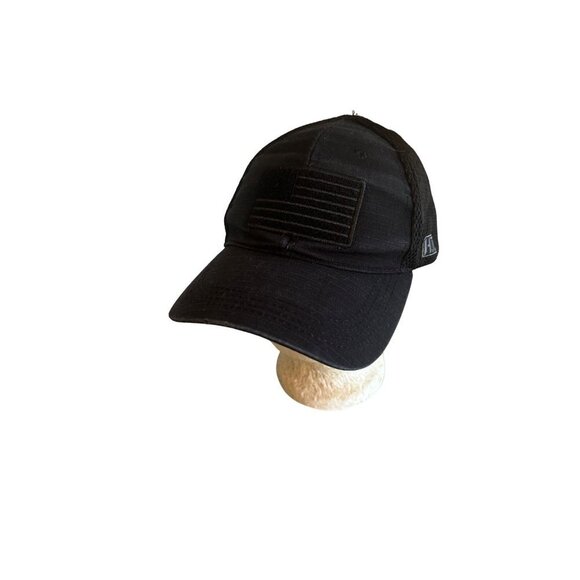 Highland Tactical Black on Black US American Flag Hat Cap Adjustable - Picture 1 of 7